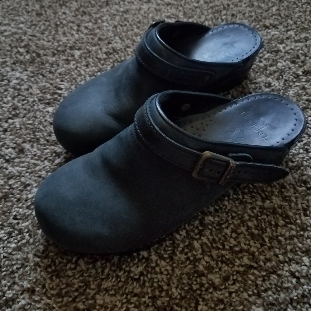 Dansko black with gold buckle